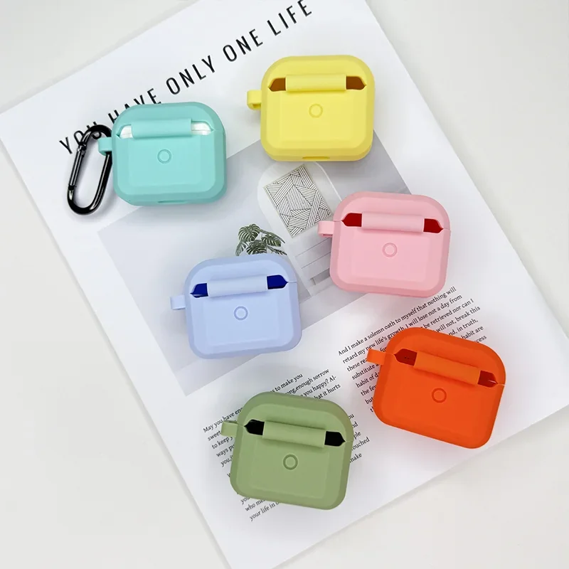 Custodie per auricolari in silicone morbido per Airpods Pro 2 Custodia per cuffie Custodia protettiva per Apple Airpods 4/3 Airpod Cover