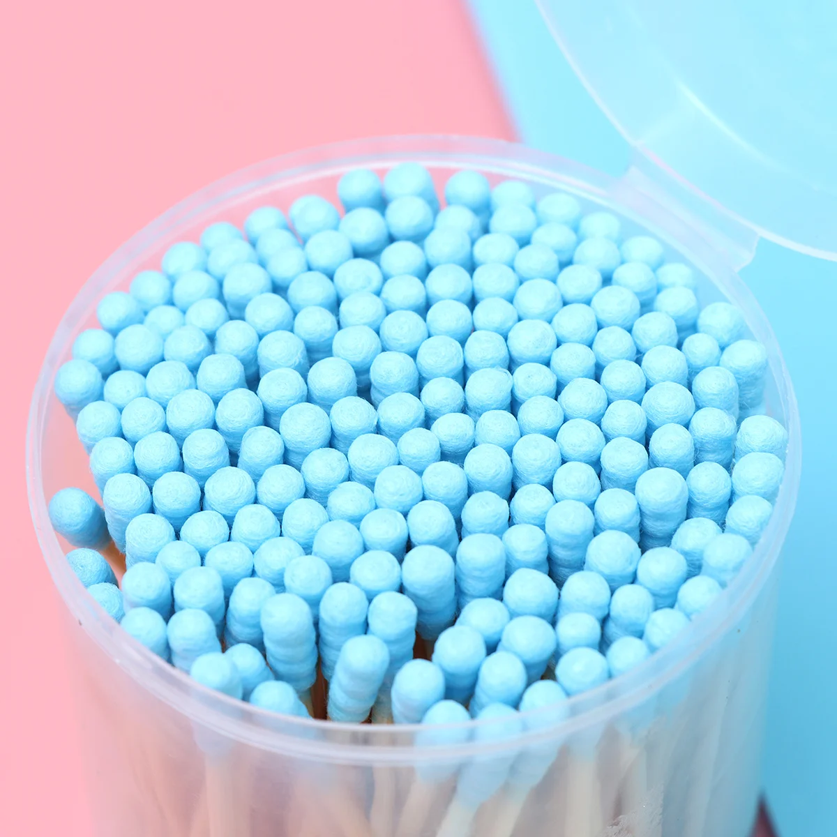 200 قطعة من مسحات القطن الملونة ذات الرؤوس المزدوجة متعددة الأغراض للعناية بالجمال أداة تنظيف المكياج أداة توزيع الجروح #4