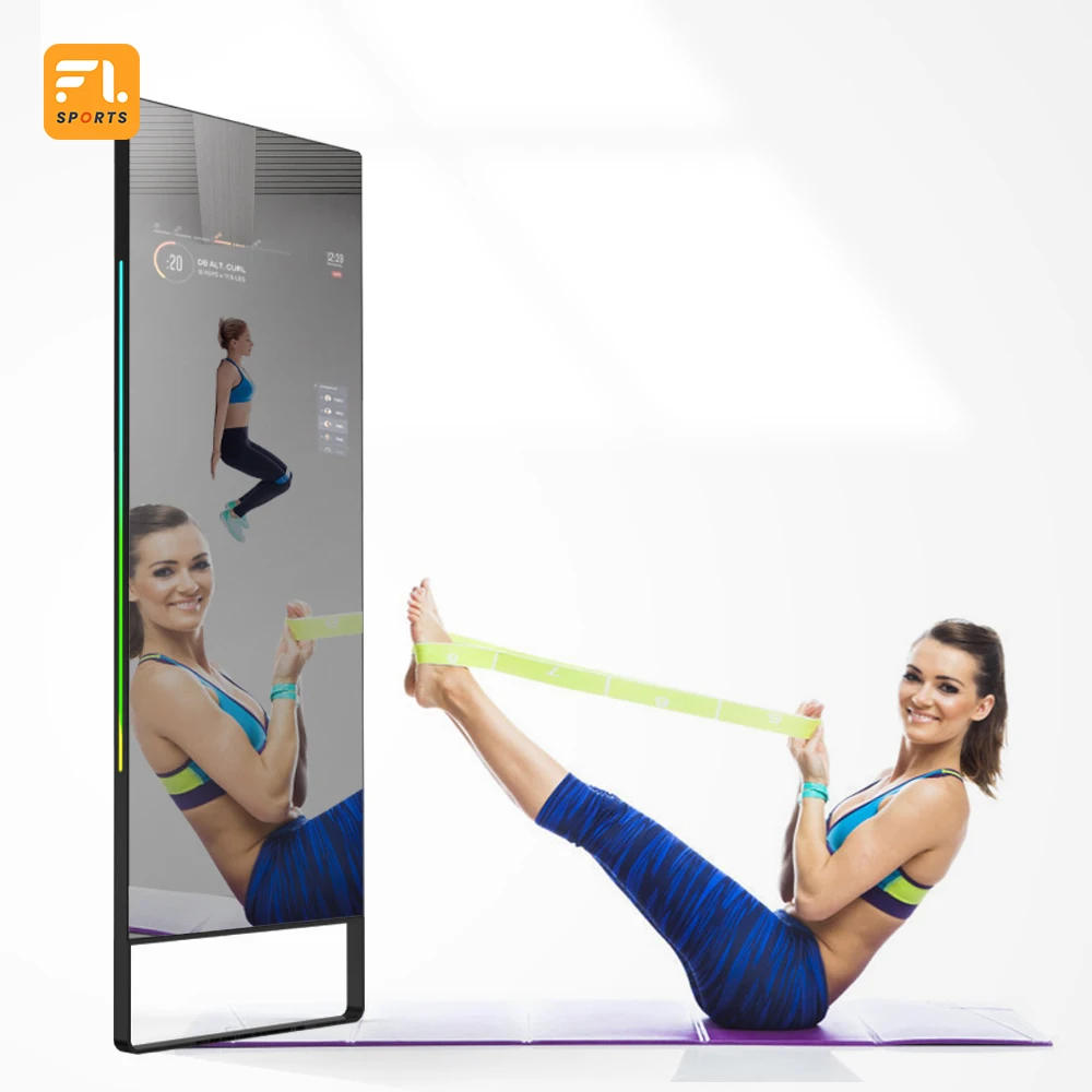 2023 newest GYM Home 32 43 Inch Interactive Body Magic Mirror Android Touch Screen Digital Exercise Smart Fitness Workout Mirror