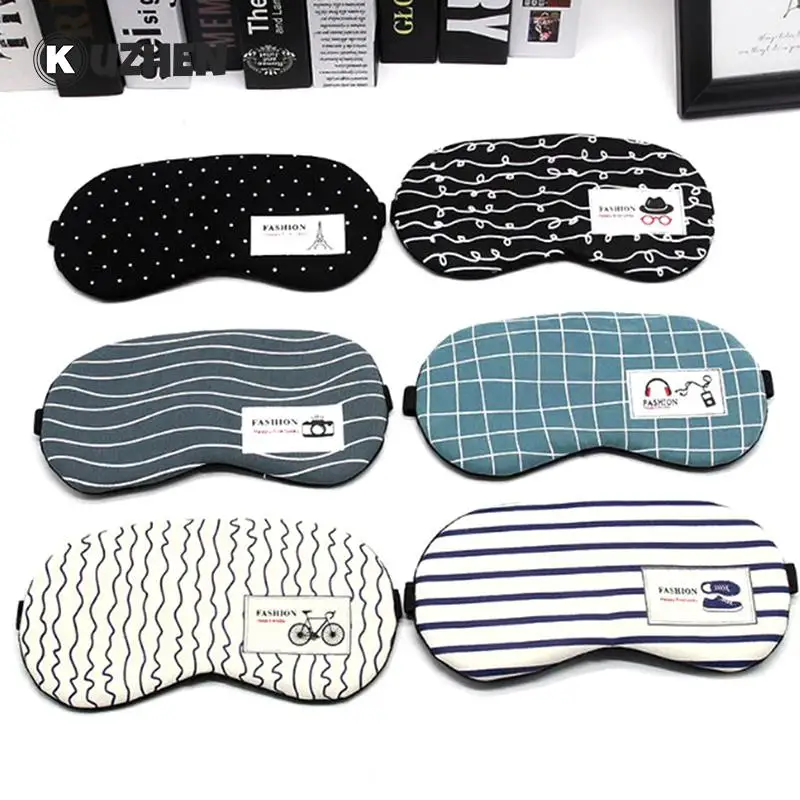 

Cartoon Sleeping Mask Eyepatch Soft Eye Sleep Mask Fashion Striped Cotton Eye Cover Travel Relaxing Sleeping Aid Blindfold