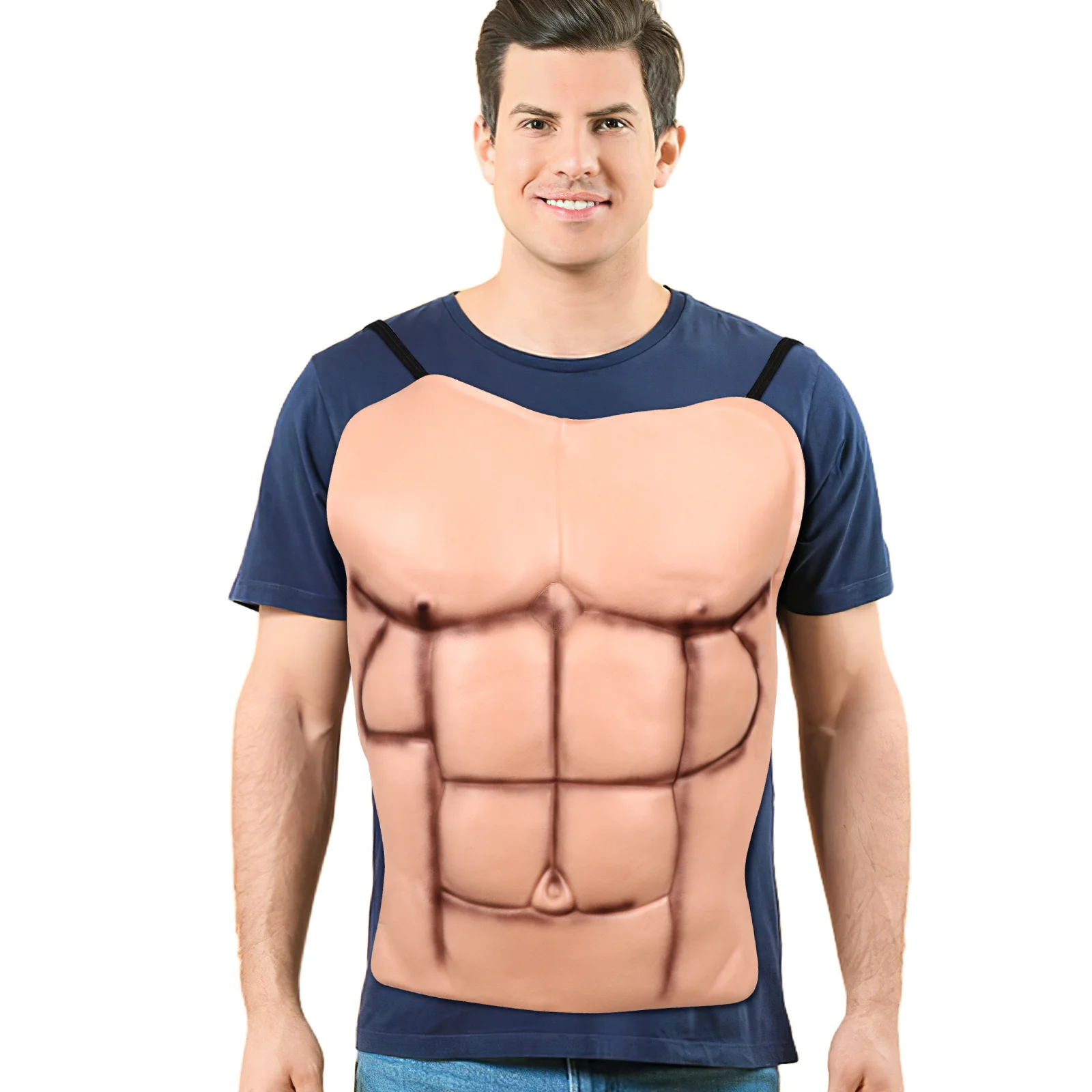 5 peças 5 peças adereços musculares falsos acolchoados abs super temático festa peito falso placa masculina real olhando engraçado