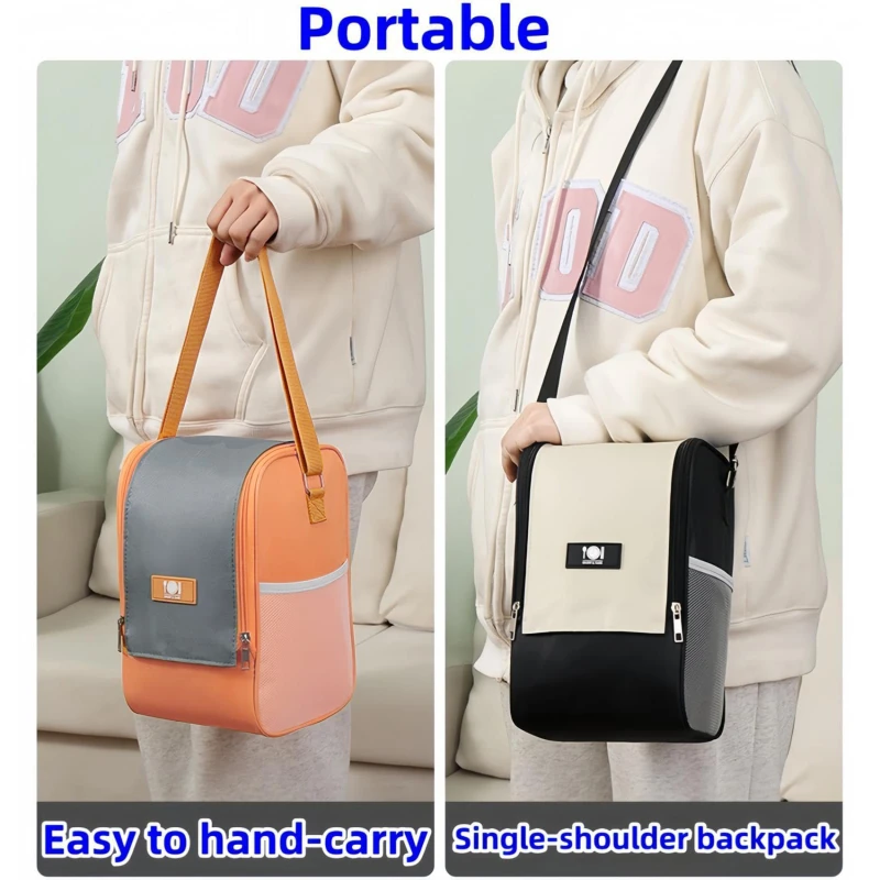 Portable Lunch Box Bag Waterproof Heat-insulating Fresh-keeping Bag Ice Packet Office Workers Thickened Lunch Box Outdoor Picnic