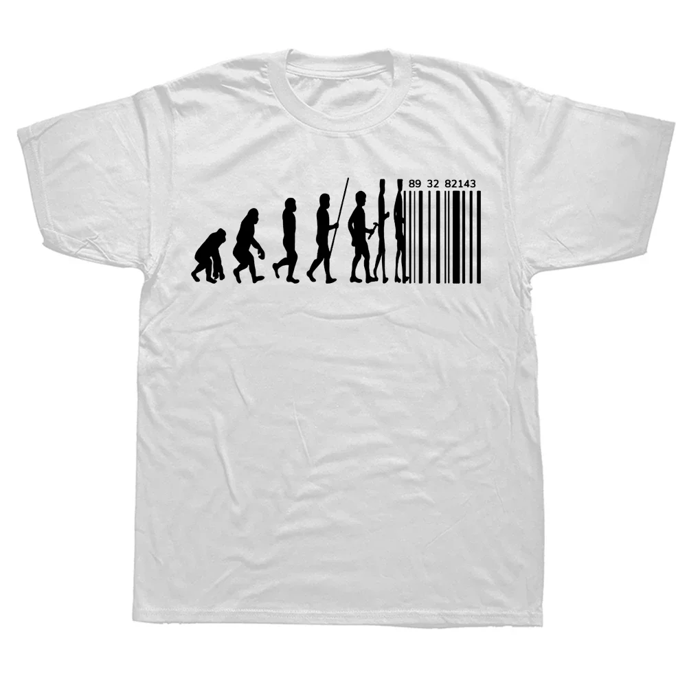 Streetwear Short Sleeve Birthday Gifts T-shirt Novelty Awesome Capitalist Human Evolution Barcode Capitalism Politics T Shirts