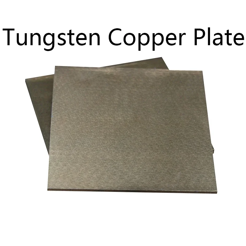 W70 W80 Tungsten Copper Plate High Hardness Electric Spark Alloy Copper Thick 1 4 6 8 10 mm  Tungsten Electrode