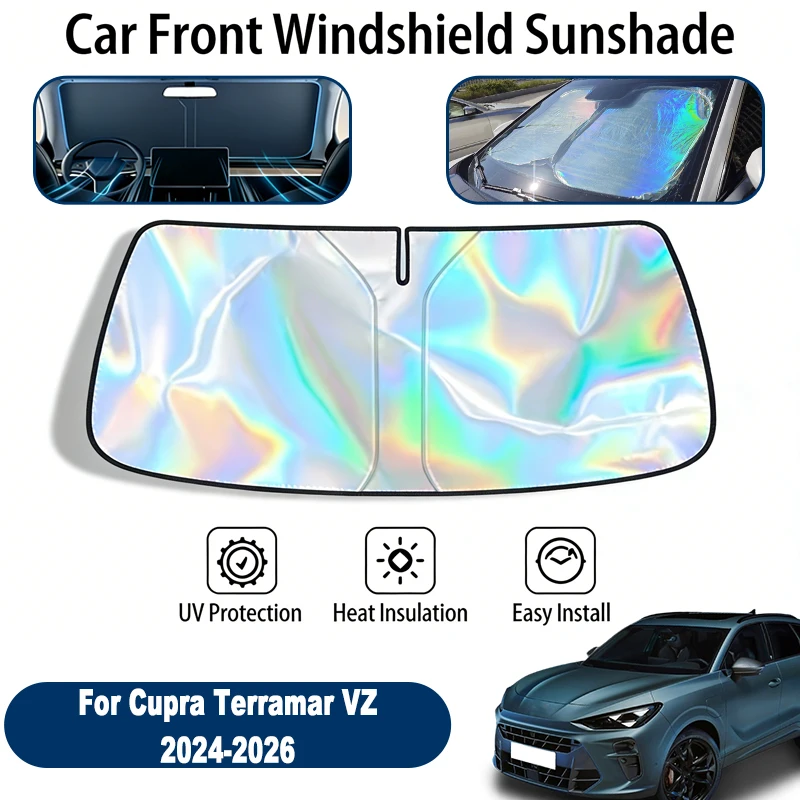 

Windshield Sun Shade For Cupra Terramar VZ 2024-2026 Foldable UV Reflective Front Window Sun Protection Cover Accessories
