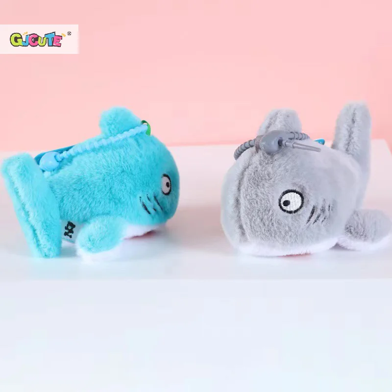 1Pcs Creative Funny Cute Little Shark Keychain Plush Doll Pendant Couple Girl Bag Decoration Birthday Gift