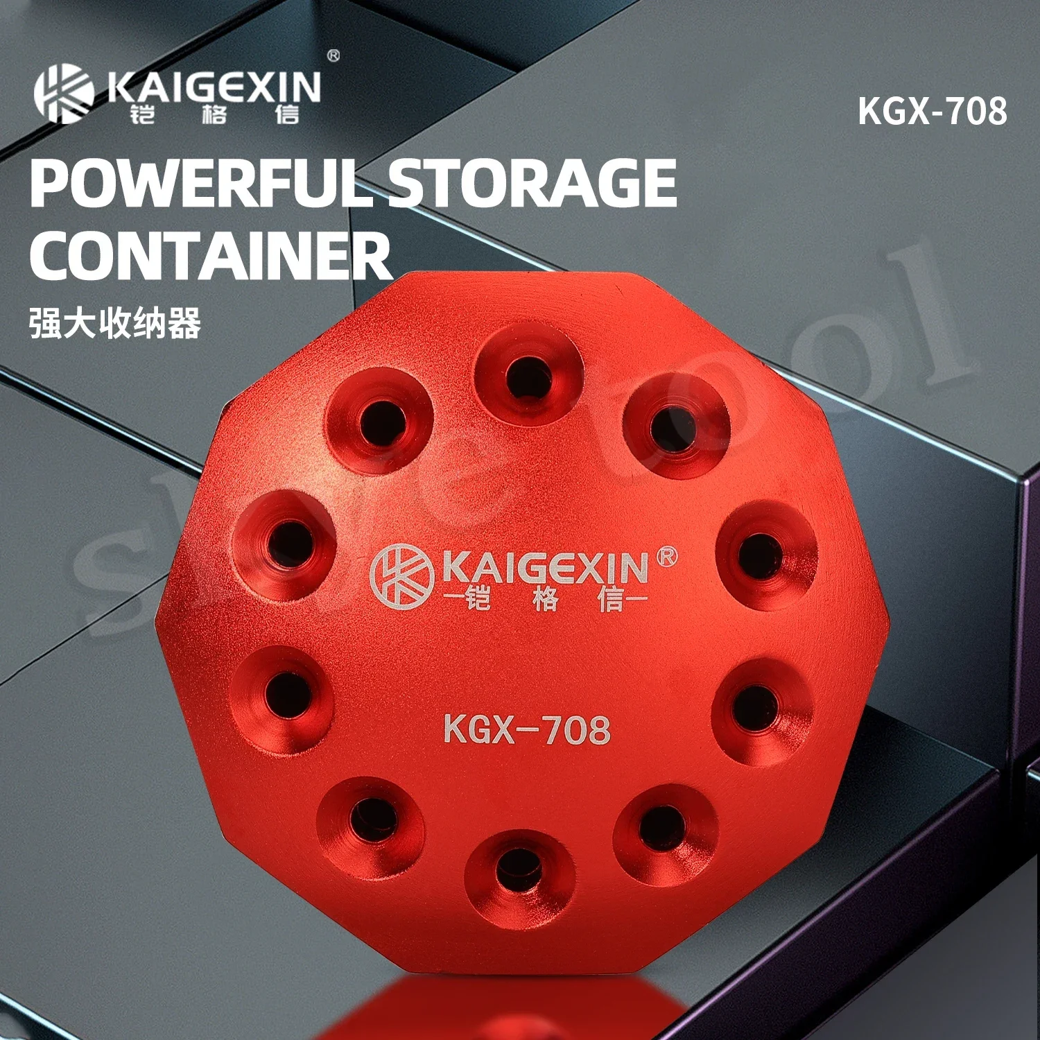 KAIGEXIN Punte per cacciavite multifunzione Portaoggetti Scatola rotante 360 °   Ruota lo strumento per cacciaviti con scatola portaoggetti con base antiscivolo