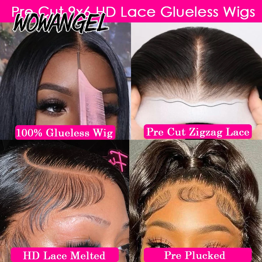 250% Pre Cut 9x6 HD Parrucche con chiusura in pizzo 34 pollici Glueless Parrucche per capelli umani dell'onda del corpo Max Lace Size Pre pizzicato Capelli brasiliani per le donne