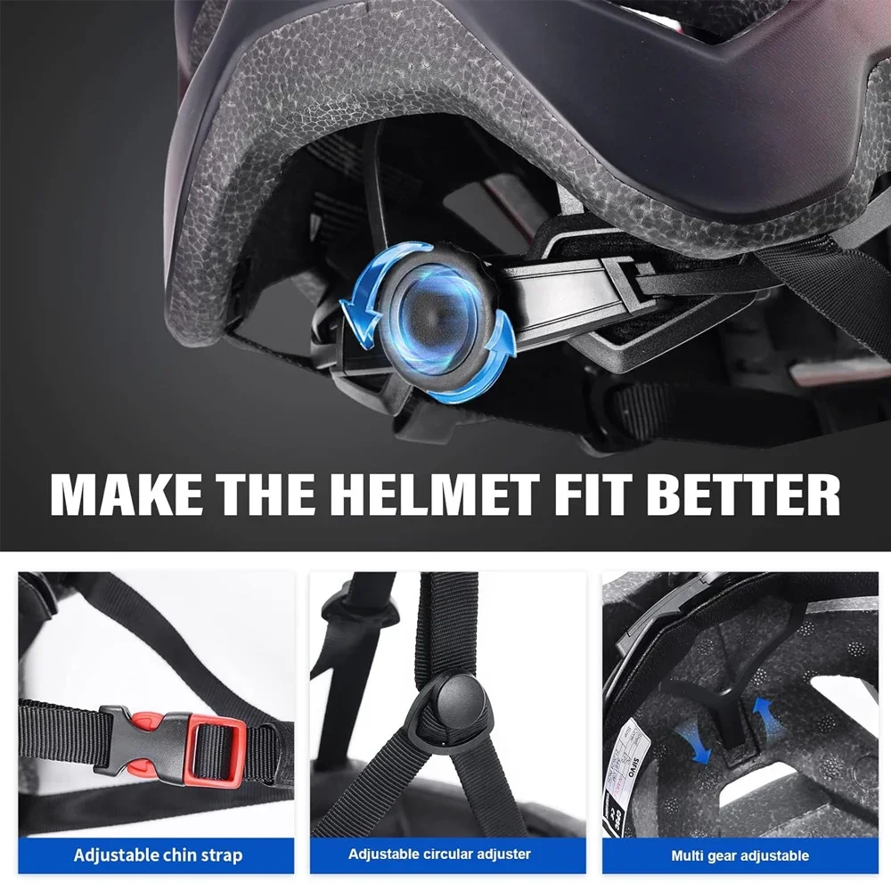 Jízdní kolo helma hora helma pro dospělé lehoučké MTB cycling-helmet pro muži ženy nastavitelný bicycle-helmet s hledí