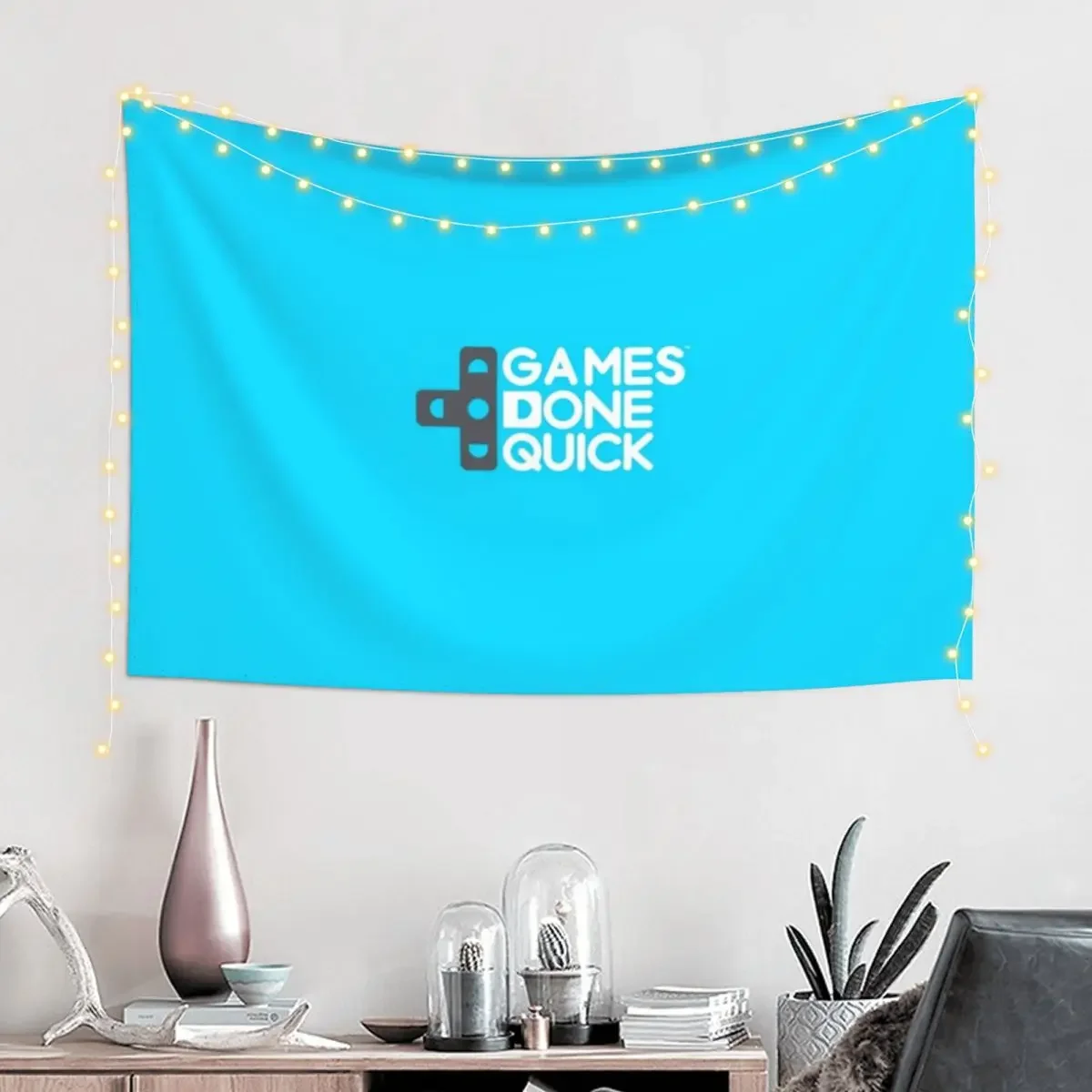 Games Done Quick (GDQ) Tapestry Decoration For Bedroom Wall Decorations Aesthetic Room Decor Tapestry