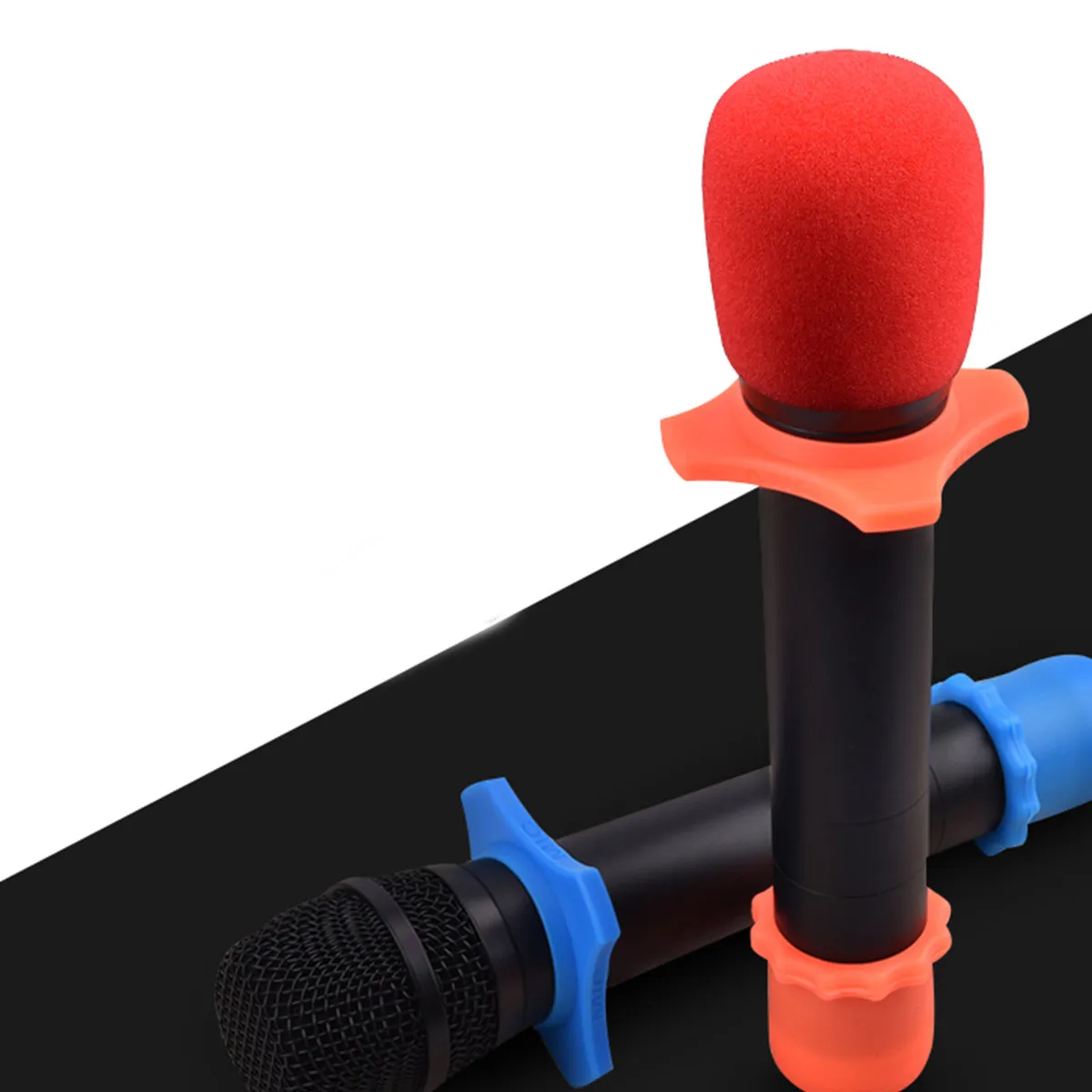 5Pcs Silicone Anti-Slip Microphone Rings Hexagonal Shock Absorbing Mic Covers for Handheld Mics Ktv Stage Conference Dance Ball