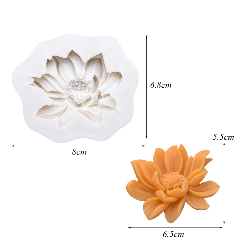 Flower Lotus Rose Daisy Silicone Mold Sugarcraft Chocolate Cupcake Baking Mold Fondant Cake Decorating Tools