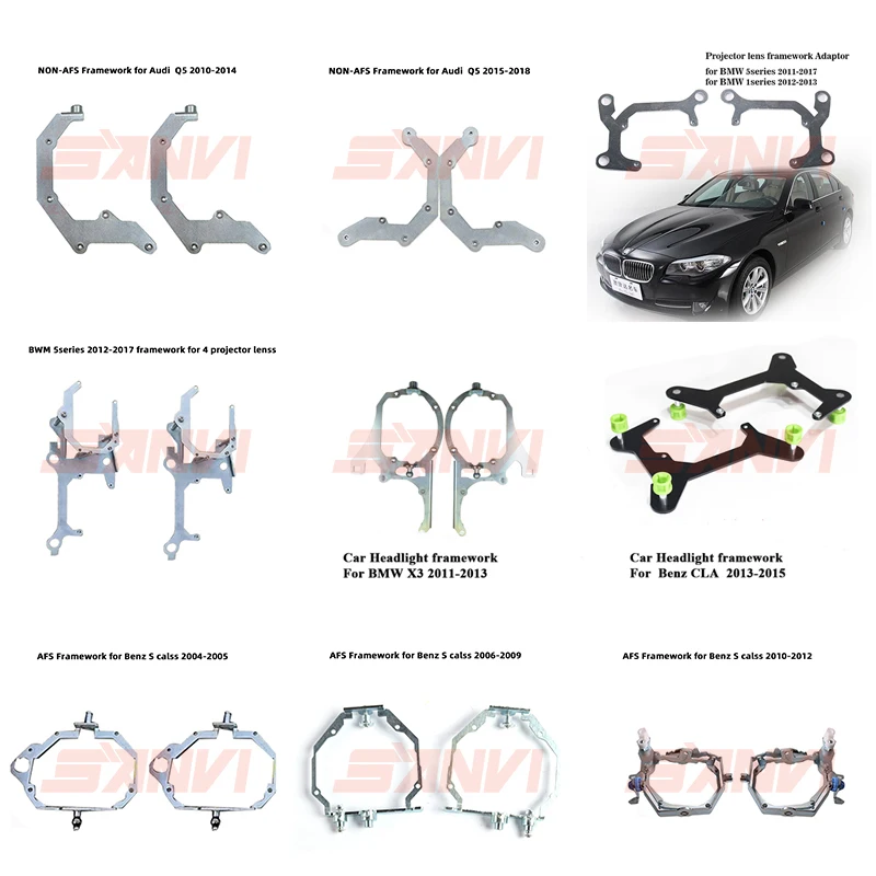 Sanvi headlight framework  Bracket  Transition Adapter for Auto Lamp Upgrade bi led lens
