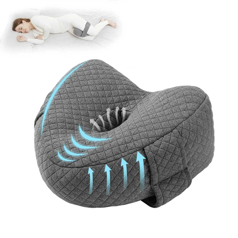 Bein- und Kniekissen, hohl, herzförmig, für Seitenschläfer, orthopädisches Ischiaskissen zur Linderung von Rücken- und Hüftbeschwerden, für Bett und Sofa