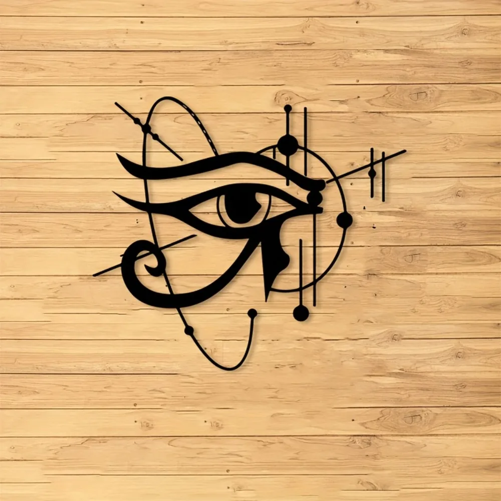 CIFBUY Iron Eye of Horus Wall Art Sacred Geometry Metal Mural Hanging Decor For Gallery Study Temple