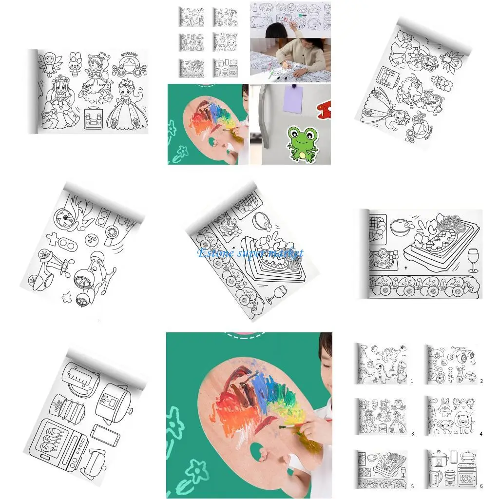 090B Coloring Paper Roll for Kids Imagination Kids' Coloring Paper Roll