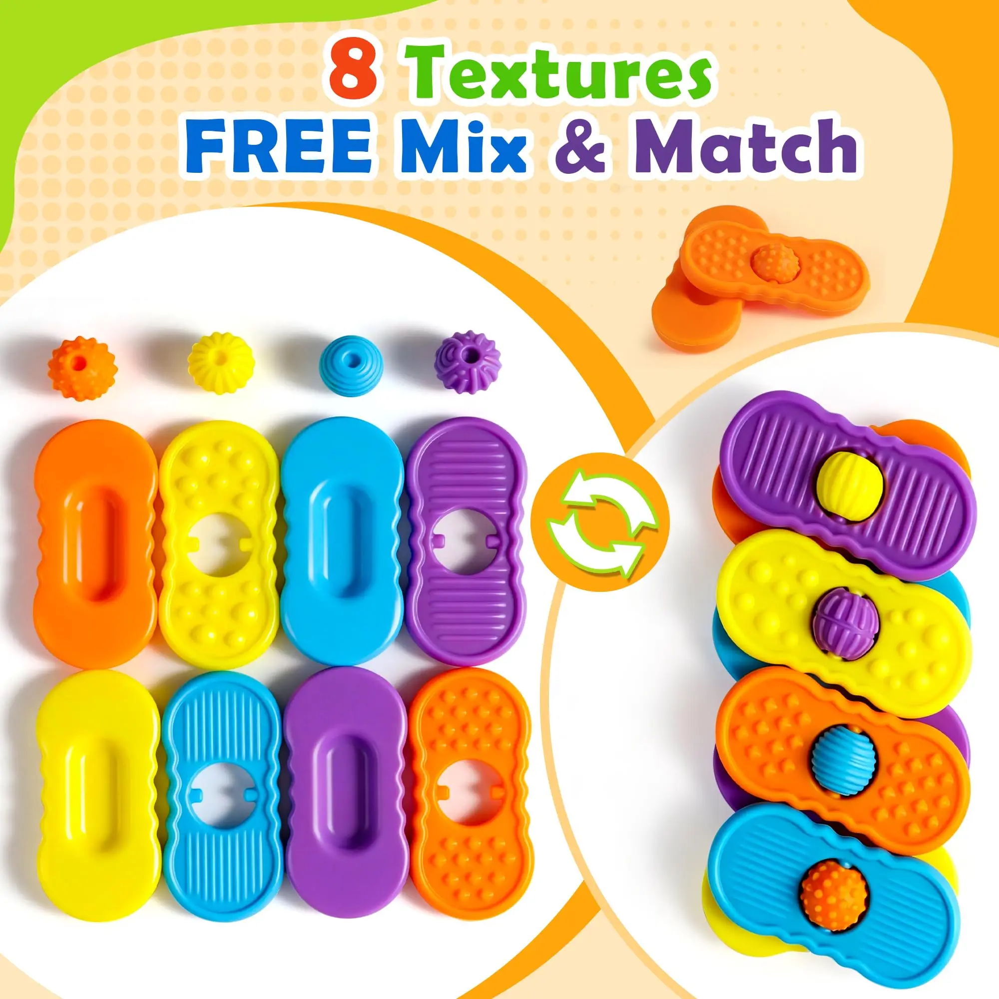 4pcs Pocket Sensory Fidget ornament  Adults Silicone Calming Figette Toy For ADHD Autism Pressure Reducing Plate Office Gifts