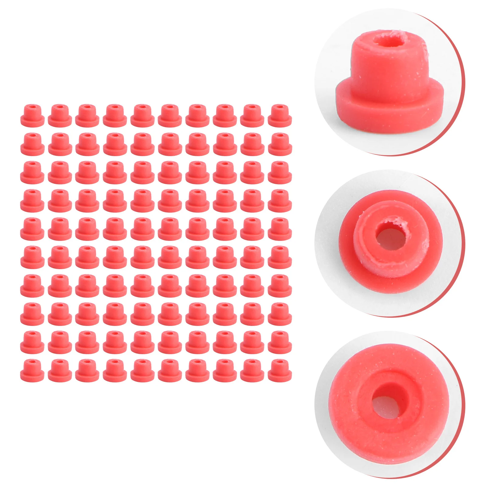 

100 шт., игольная втулка для тату-машины, силиконовая подушка для штифтов, надежная посадка, гашение вибрации, запасные части, подушка для штифтов