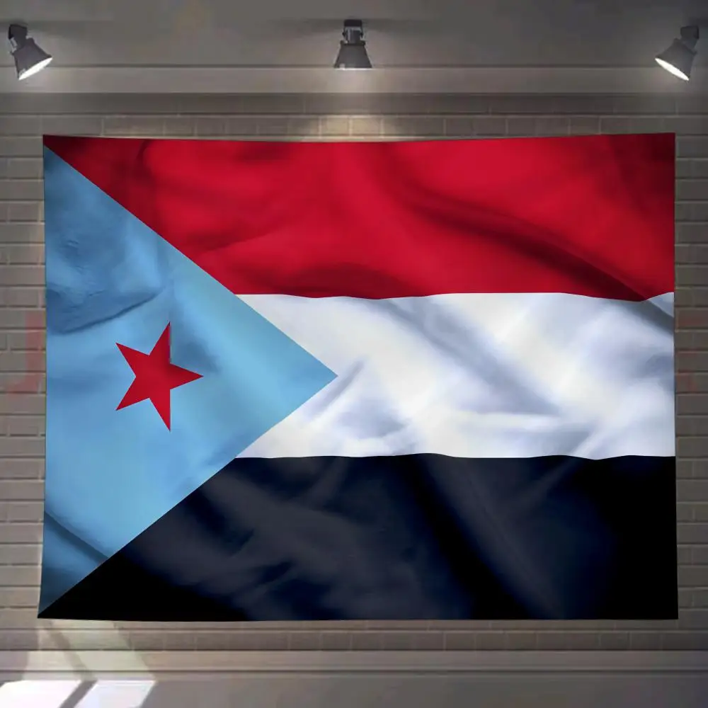 

South Yemen Cool Logo Tapestry Custom Living Bedroom Party Dormitory Interior Wall Bohemian Decoration Attached Clip