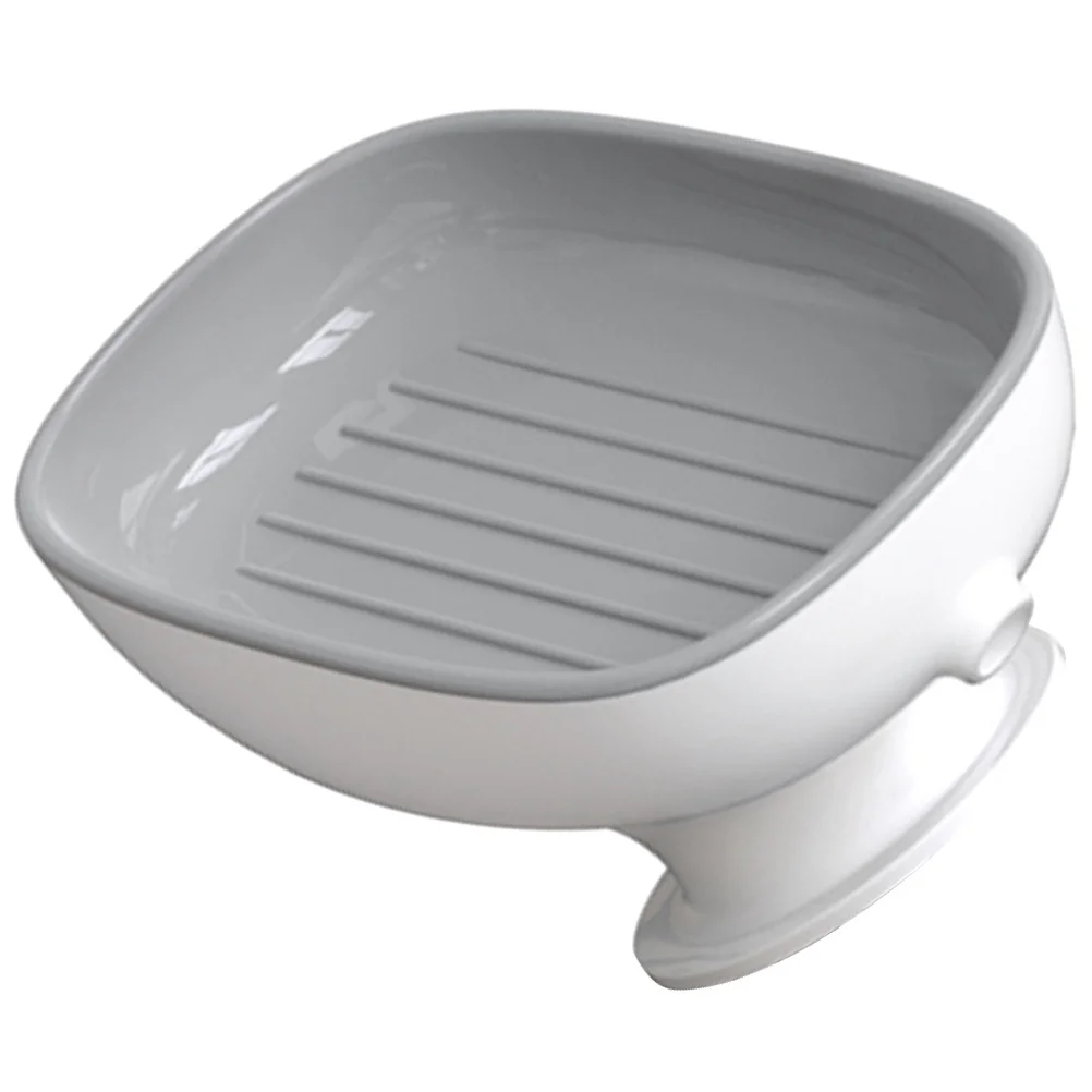 

Self-Draining Soap Holder Suction Cup Easy Install Practical Bathroom Kitchen Soap Storage Tray Draining Dish Organizer