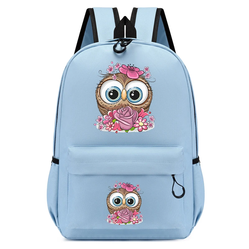 Coruja dos desenhos animados infantil com bolsas escolares Flowerson, mochila para meninas e meninos, criança dançarina, 2 a 5 anos