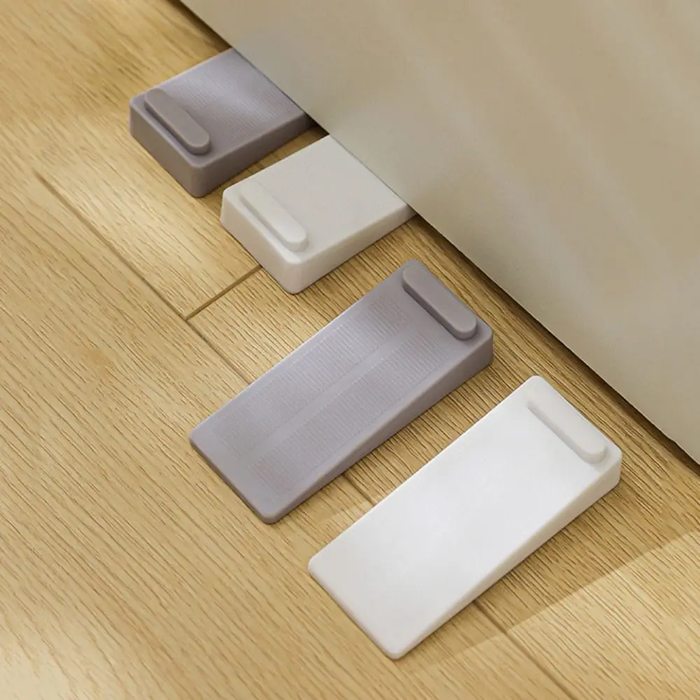 

2Pcs New Safety Mute Door Stopper PVC Anti-collision Door Stop Block Wedge Non-slip Door Rear Retainer Home Offices