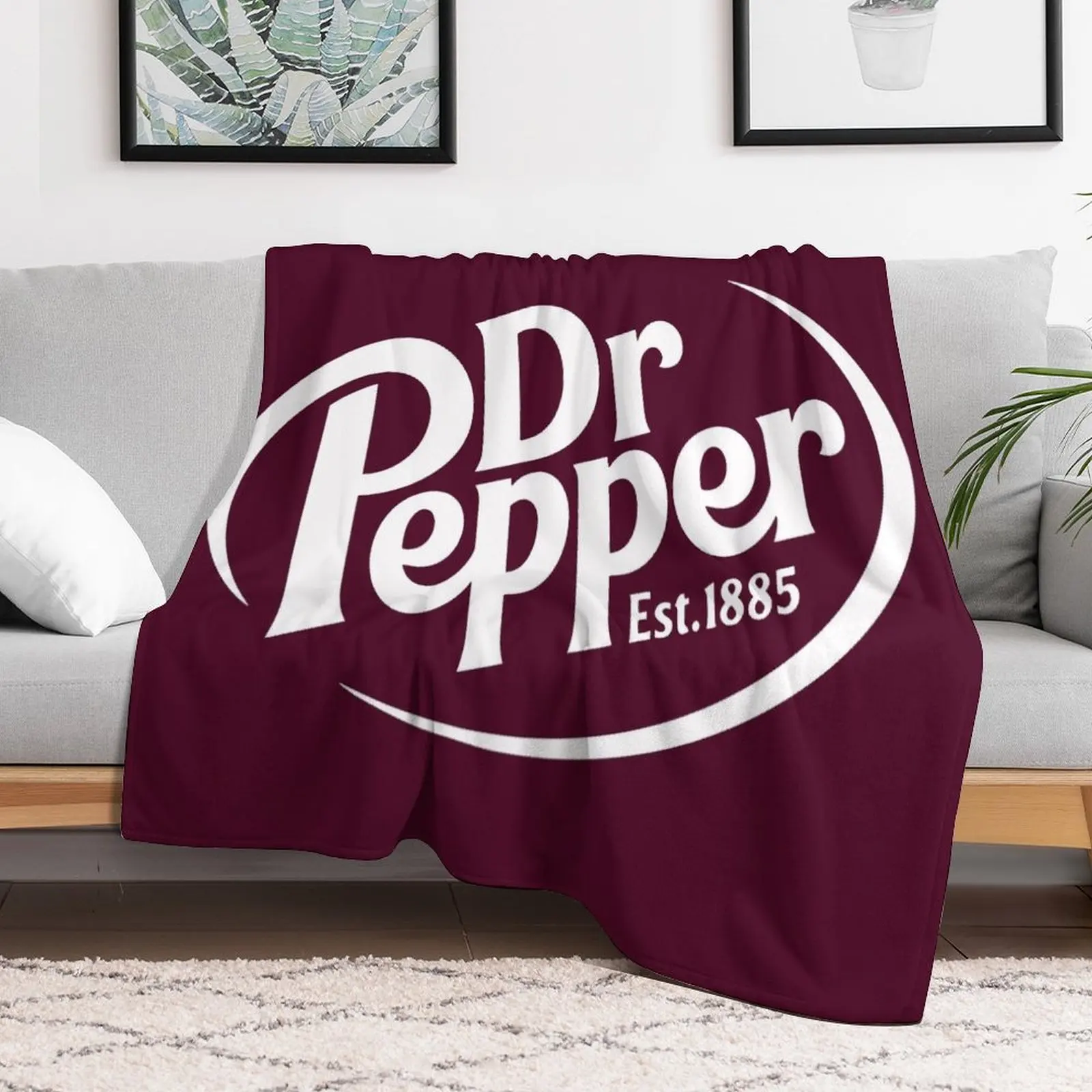 

Dr Pepper Soda Throw Blanket Shaggy bed plaid Decorative Beds Travel Blankets
