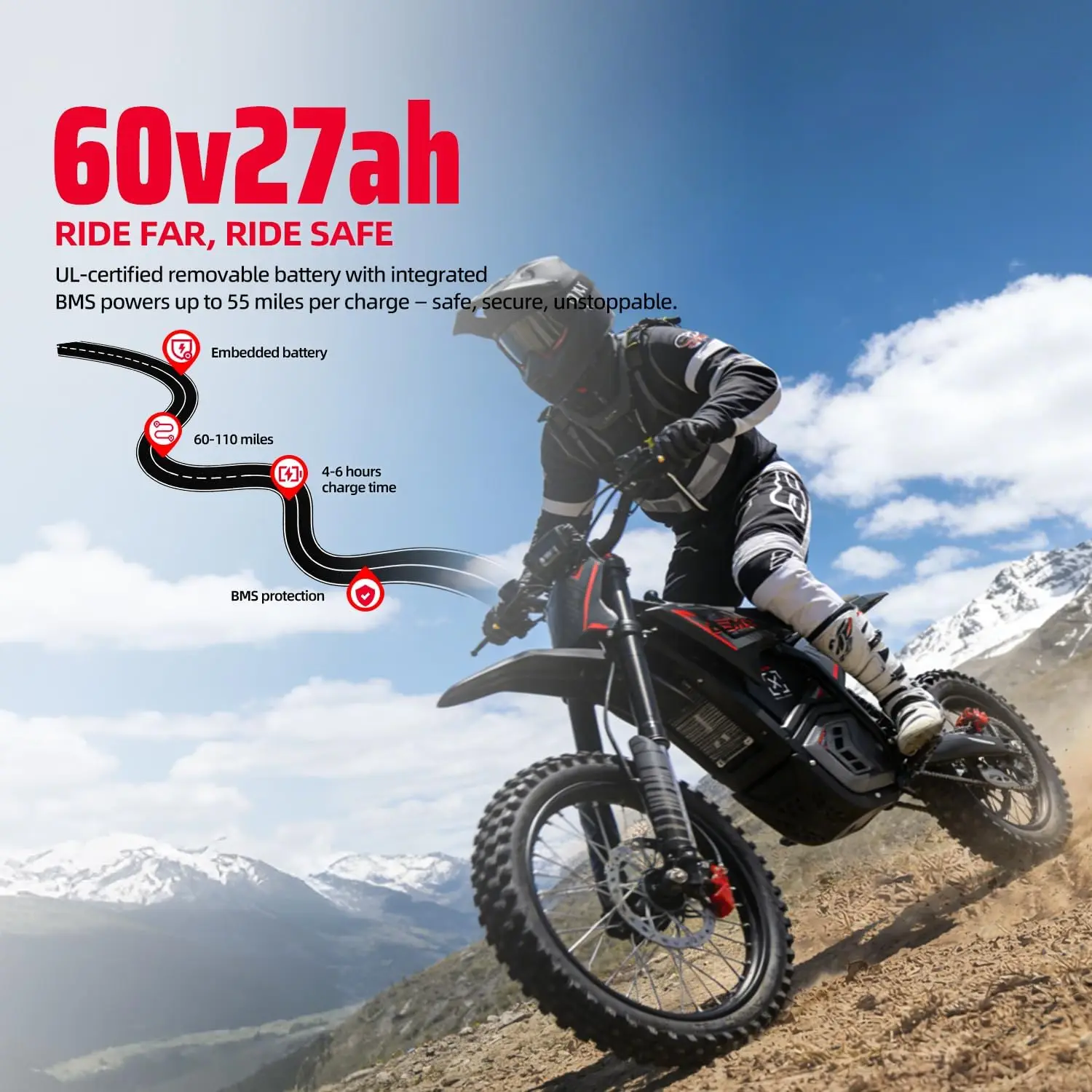 Moto Électrique Tout-Terrain VALTINSU EM-5 PRO - close-up view