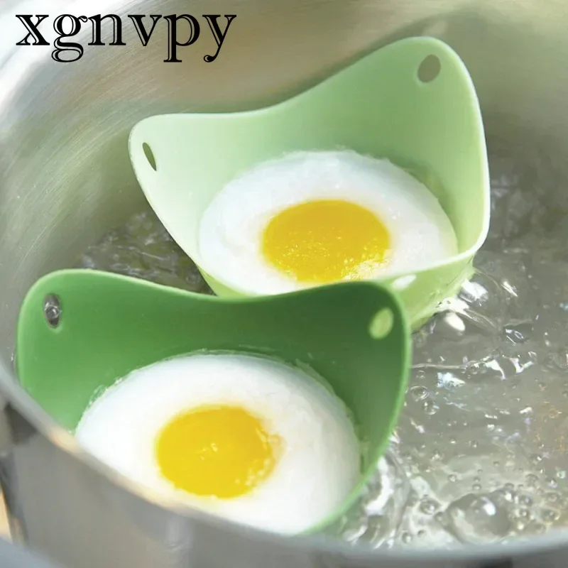 xgnvpy 3PCS Multicolor Silicone Egg Steamer Holder Pan Mould Practical Baking Tool for Kitchen Cooking