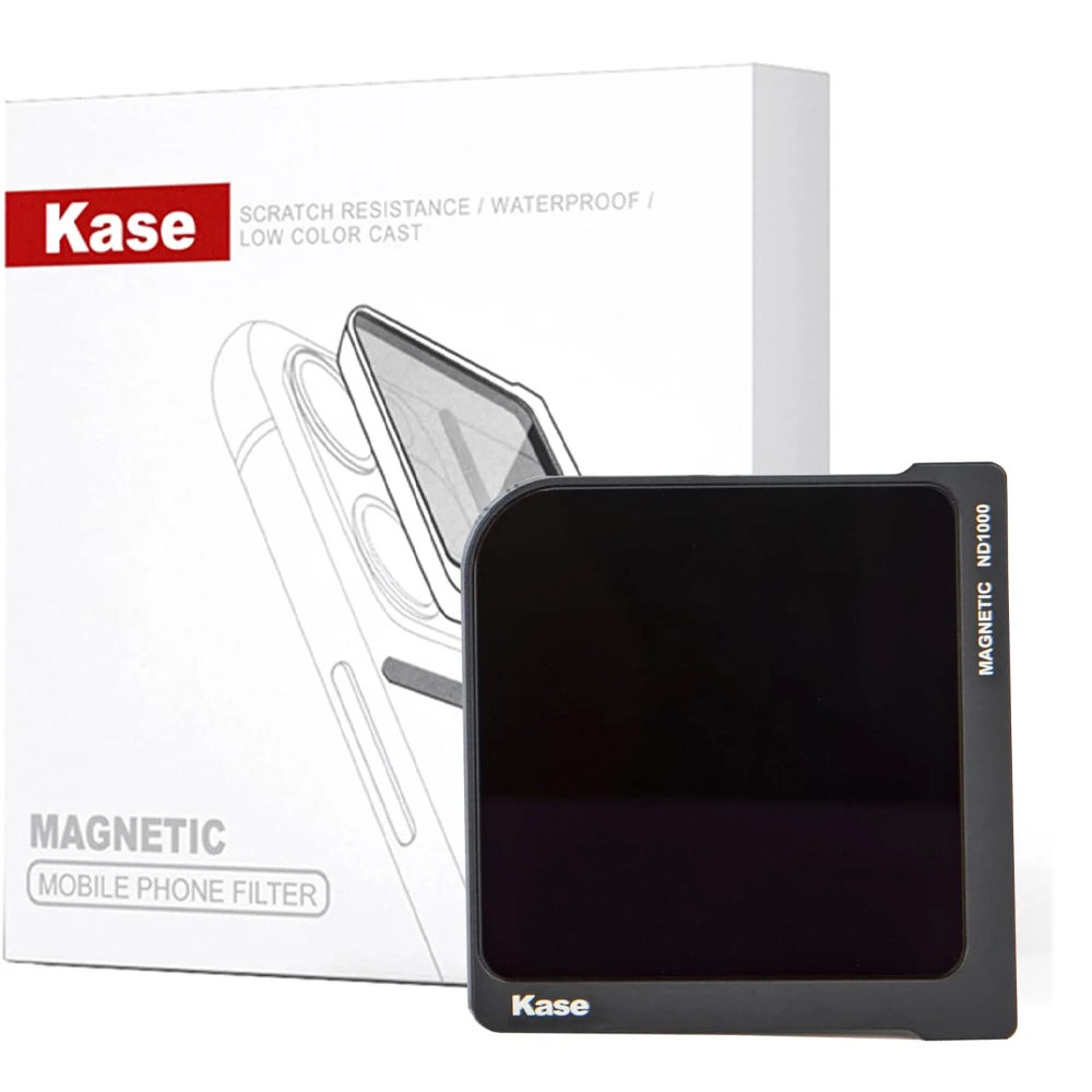 Kase Phone Magnetic Square ND1000 Filter,Smartpone Neutral Density ND Filter for iPhone 14 13 12 11 8 7 XR X XS,Samsung Xiaomi