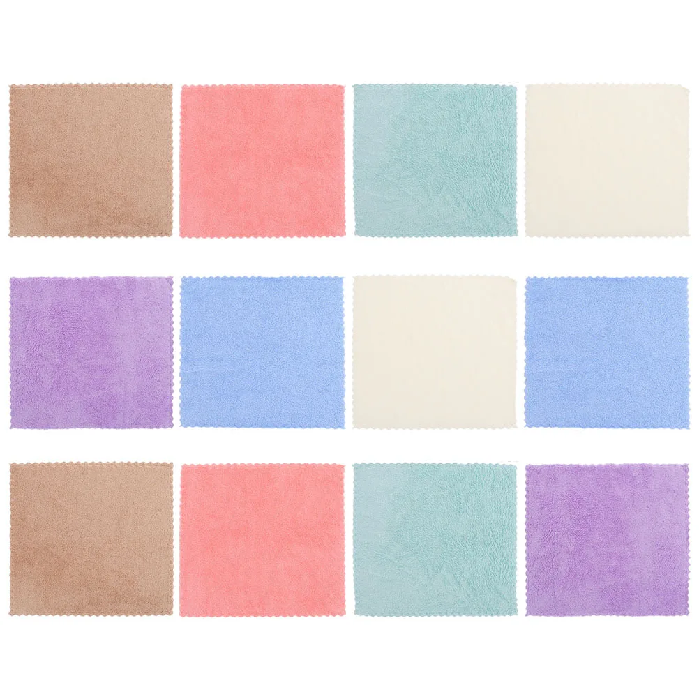 

12Pcs Guinea Pig Bath Towels Thickened Coral Fleece Blankets Super Absorbent Soft Warm Bedding Mat Small Pets Cage Liners