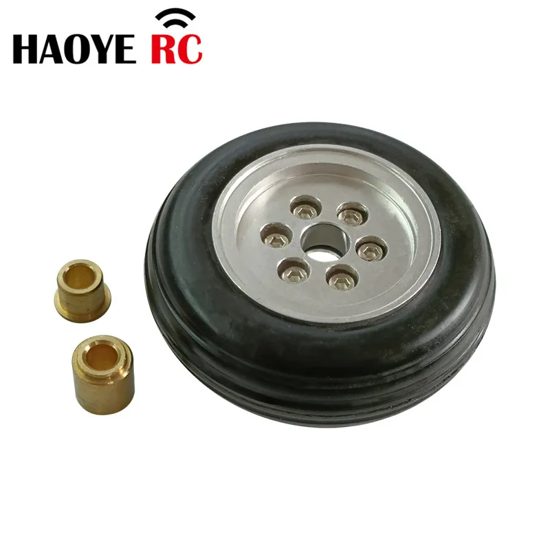 Haoye 2 Pcs/Lot Jet Wheels (Alloy Hub) Dia 2.25inch 2.5inch Rubber Tire For RC Aircraft Model Accessories