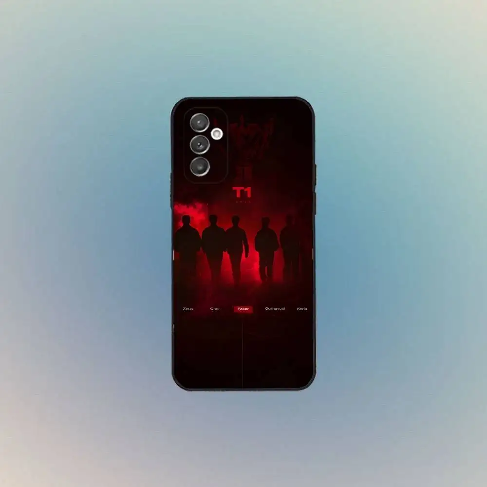 حافظة هاتف L-LOL T1 F-Faker لهاتف سامسونج S 25,24,23,22,30,21,10,9,Ultra,Plus,Lite,FE,4,5G حافظة ناعمة سوداء