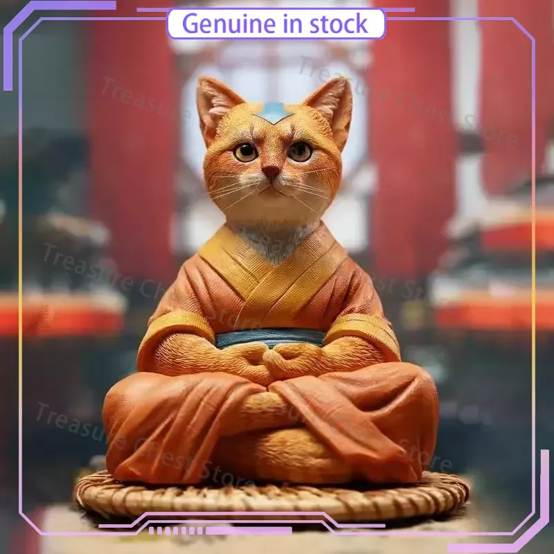 JXK262 1/6 Scale Simulated Resin Cat Handicraft with Rattan Cushion Model for 12 inch Action Figures Desktop Decorations Gift