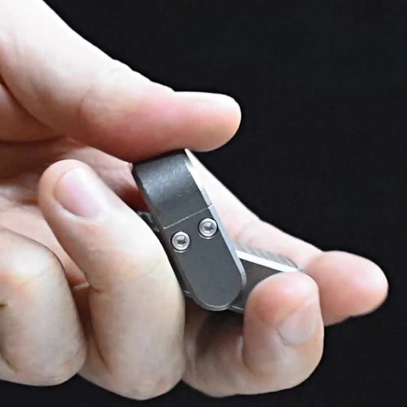 チタン合金製メカニカルパラグラフスライダーシェイクマグネットプッシュカードフィジェットローラーEDCストレス解消オフィスデスクトイ