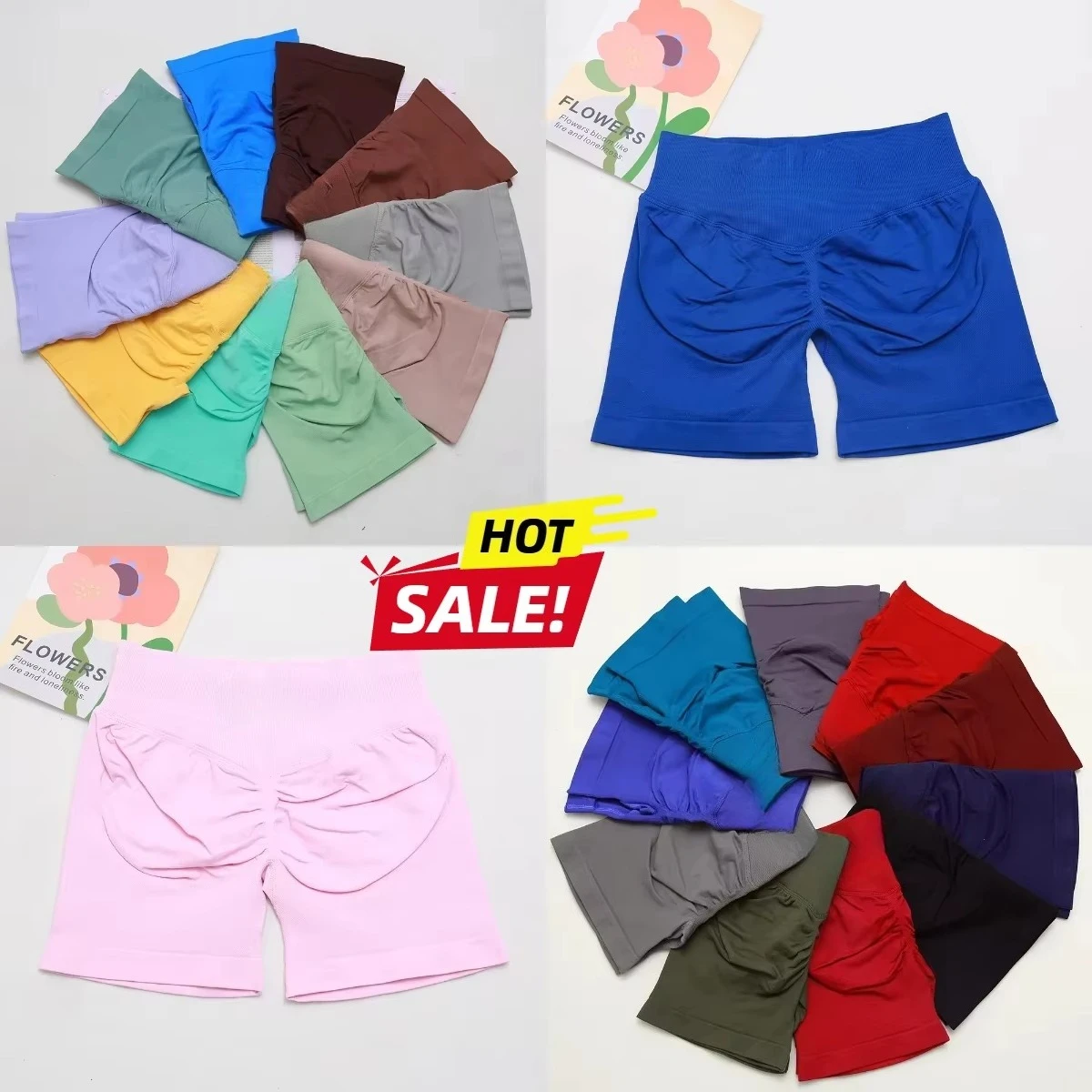 

Ladies' Yoga Impact Shorts and Signature Low-waisted Seamless Yoga Shorts, Hip Rubbing Shorts, Exercise Pilates Fitness Clothing