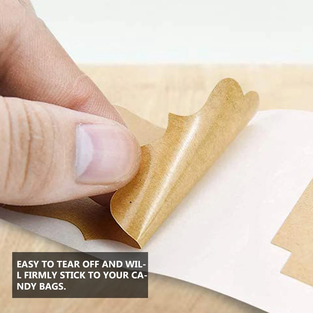

Sealing Sticker Baking Packaging Label Gift Stickers Self-adhesive DIY Kraft Paper