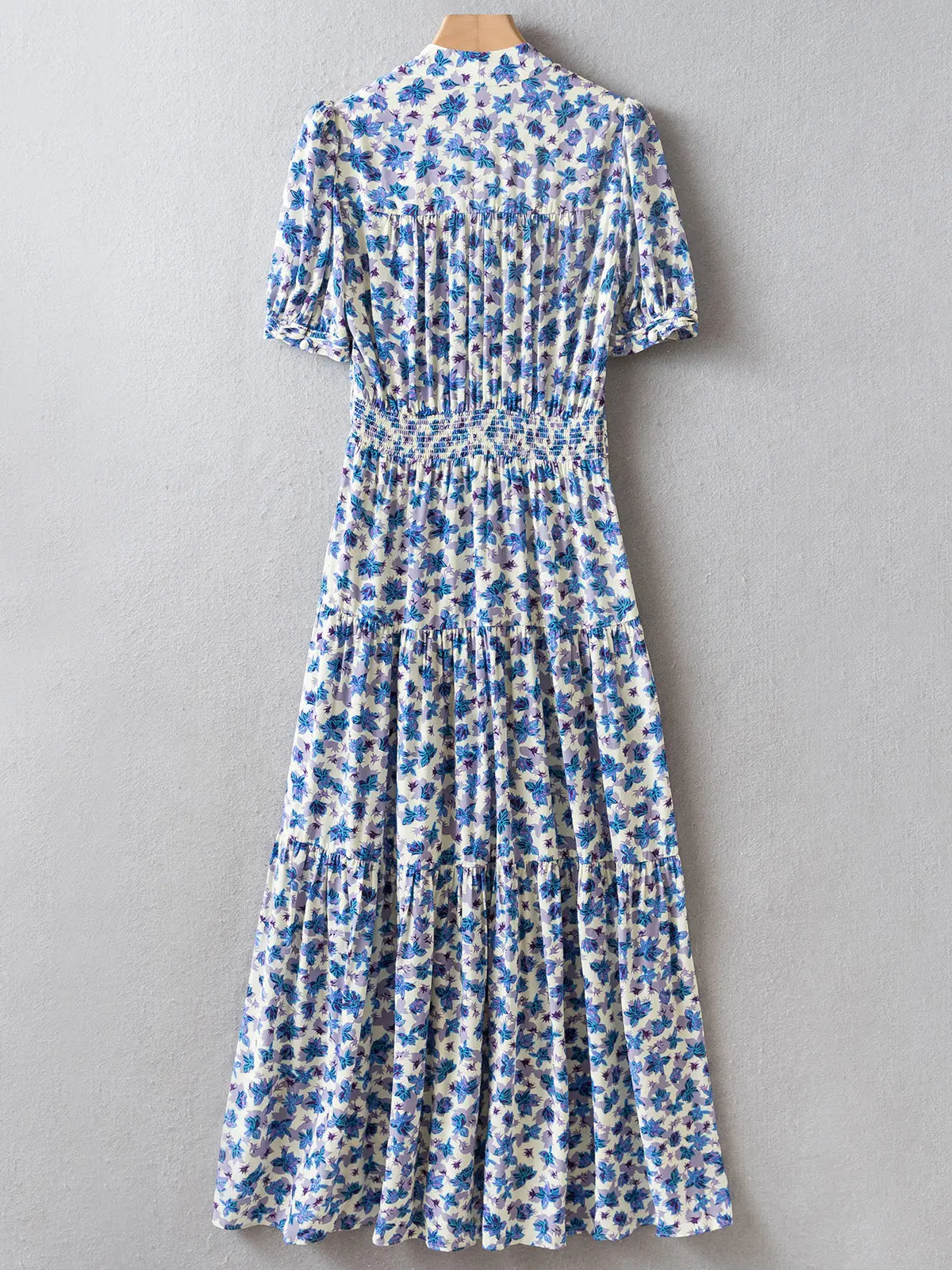New Lavender Island Lily Tea Dress | Puff Sleeve Ruffled Waist Maxi Dress | US2-US12