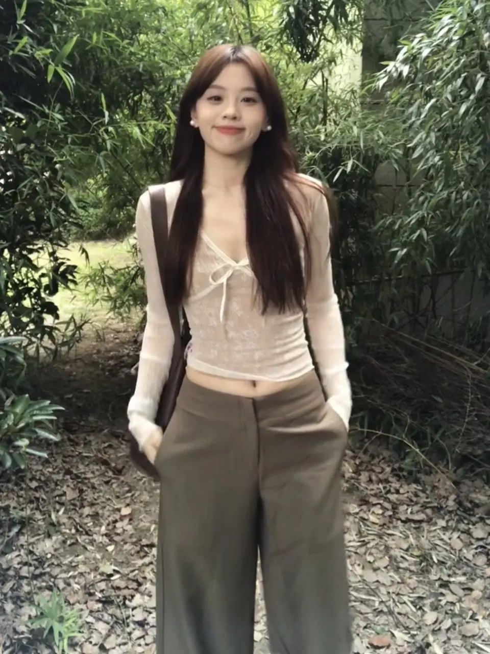 American Sle Long Sve V-Ne T-irt Women's Slim Fit Base irt Inner Wear BM Trend Tight Base irt Top