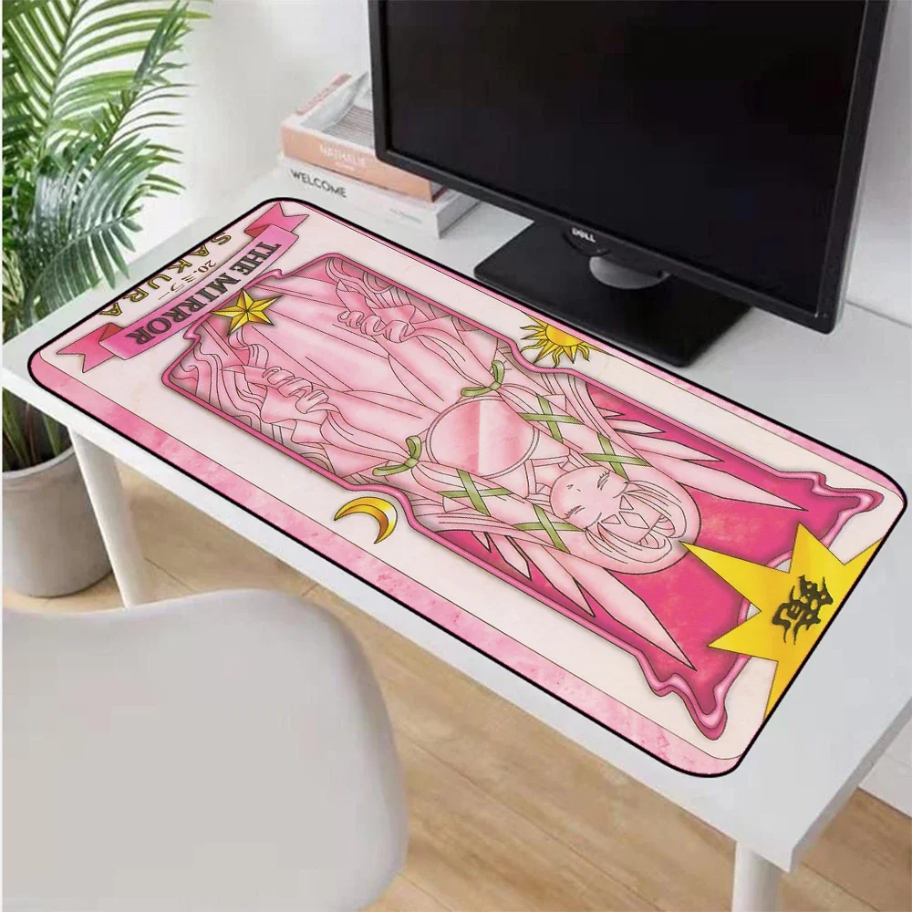 

Anime Gamer Tarot Card RGB Pink Mousepad Game Accessories Luminous LED Laptop Keyboard Playmats Deskmat Office Gadgets Pc Gaming
