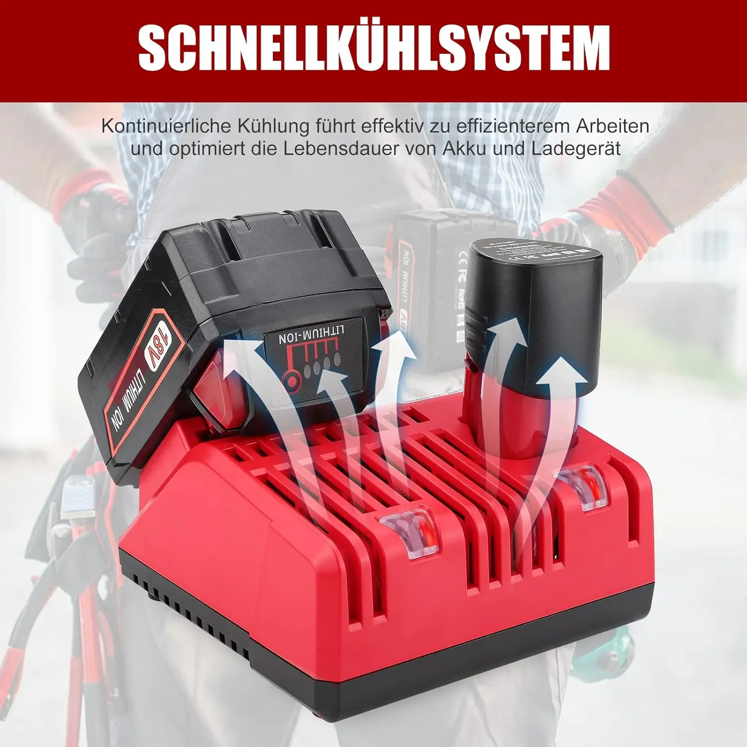 Sostituisce il caricabatteria Milwaukee M12 M18 3A per 48-11-1815 48-11-1828 48-11-2401 48-11-2402 Spina UE 110-240 V Alta qualità