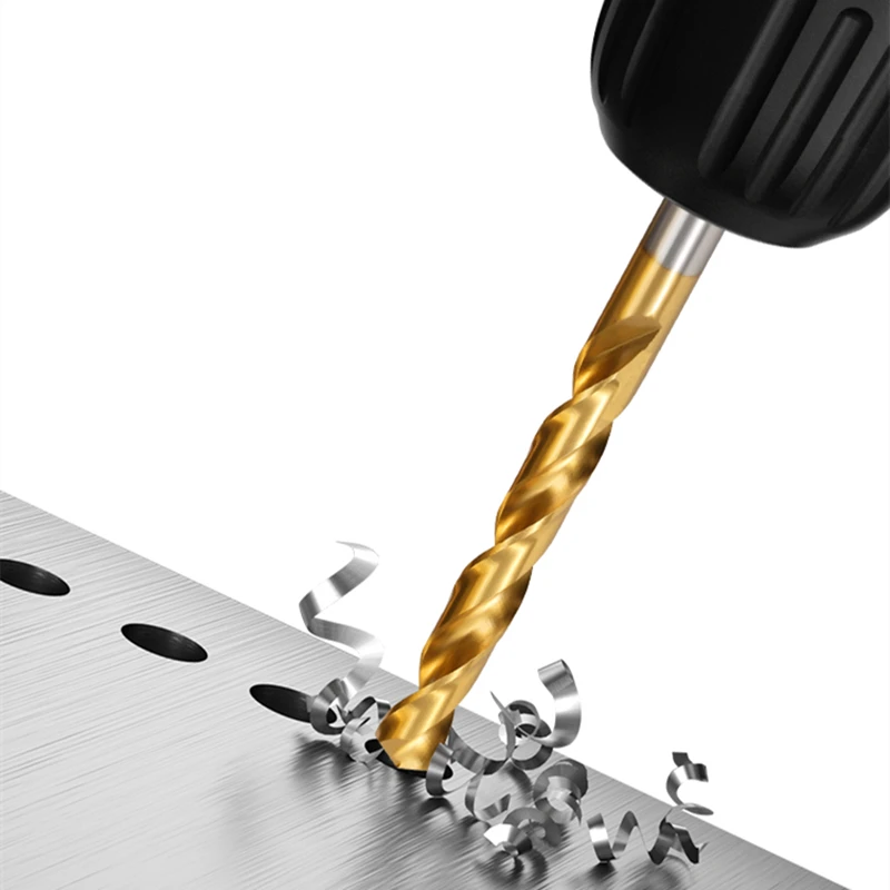 M0.5 ~ M12 티타늄 고속 강철 트위스트 드릴 비트 세트 HSS 도구 세트 금속 드릴링 커터 기계 용 액세서리