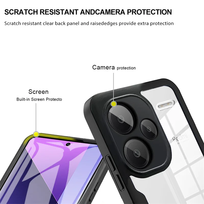 For Xiaomi Redmi Note 13 Pro Plus 5G Case Shockproof Clear 360 Full Protection Double Sides Cover for Redmi Note 13 Pro Plus