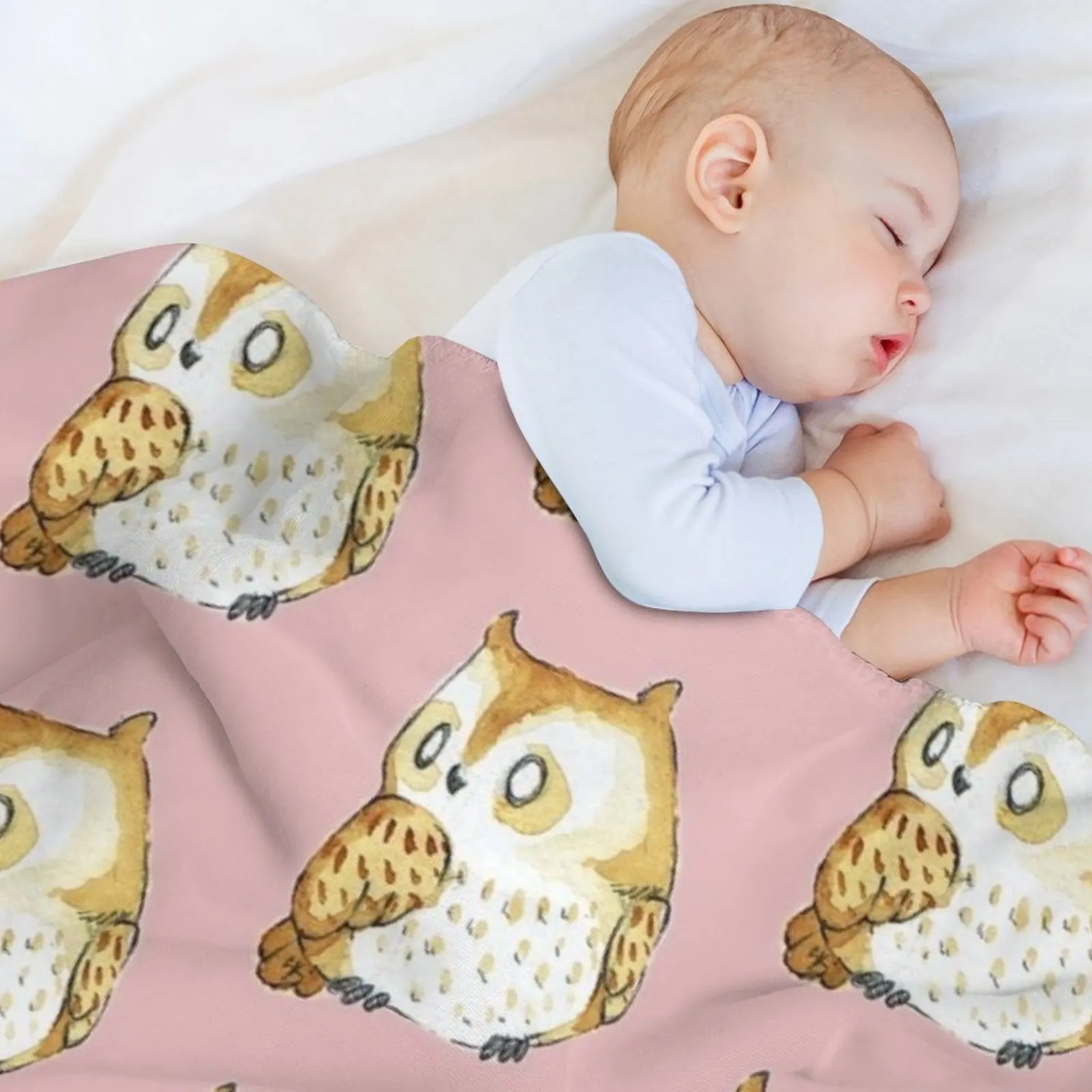 Eastern Screech Owl Throw Blanket Cute Plaid funny gift Camping Sleeping Bag Sofa Throw blankets and throws Blankets view 3
