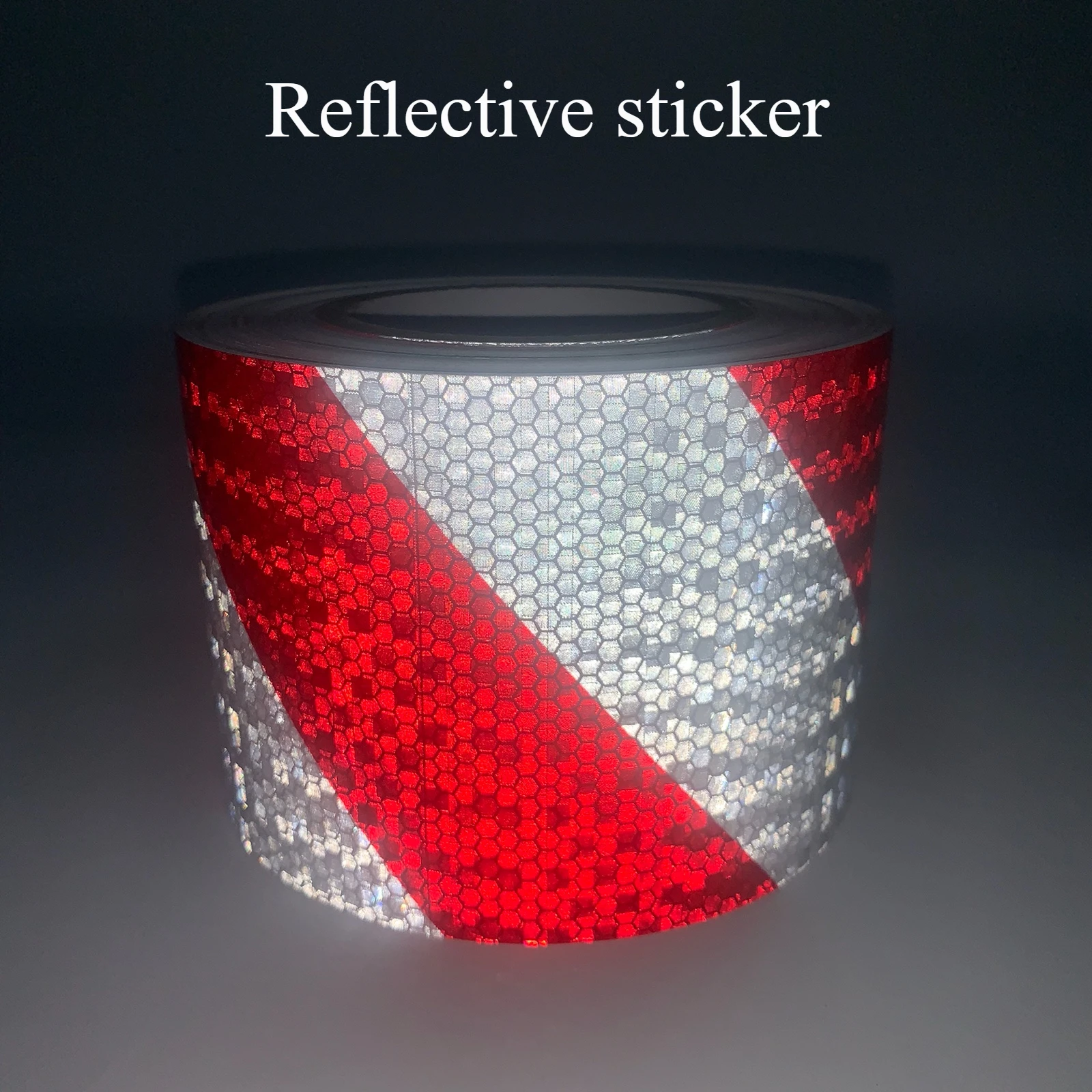 1PC Car arrow guide reflective strip excavator body sticker truck bumper collision warning belt