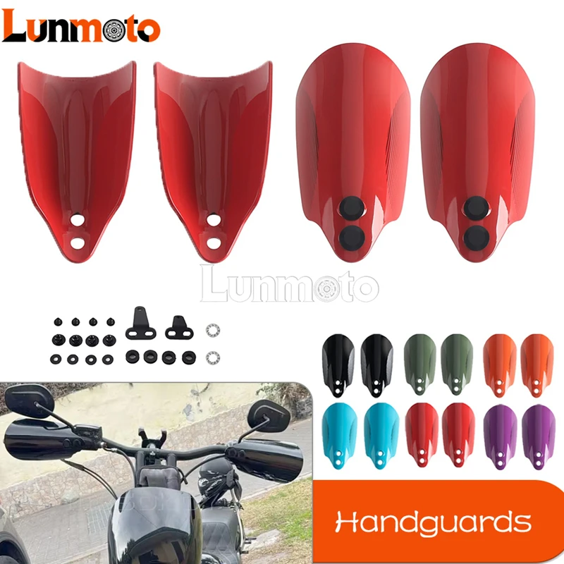 

Windproof PC&Aluminum Motorcycle Handguard Protector For Harley Dyna Softail Road King Switchback Super Glide Low Rider 96-2017