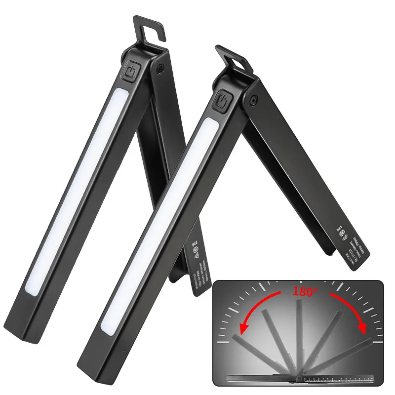 

Magnetic Foldable Work Light Rechargeable 6 Brightness LED Pen Flashlight Multi-Function Ruler & Inspection Light for Outdoor