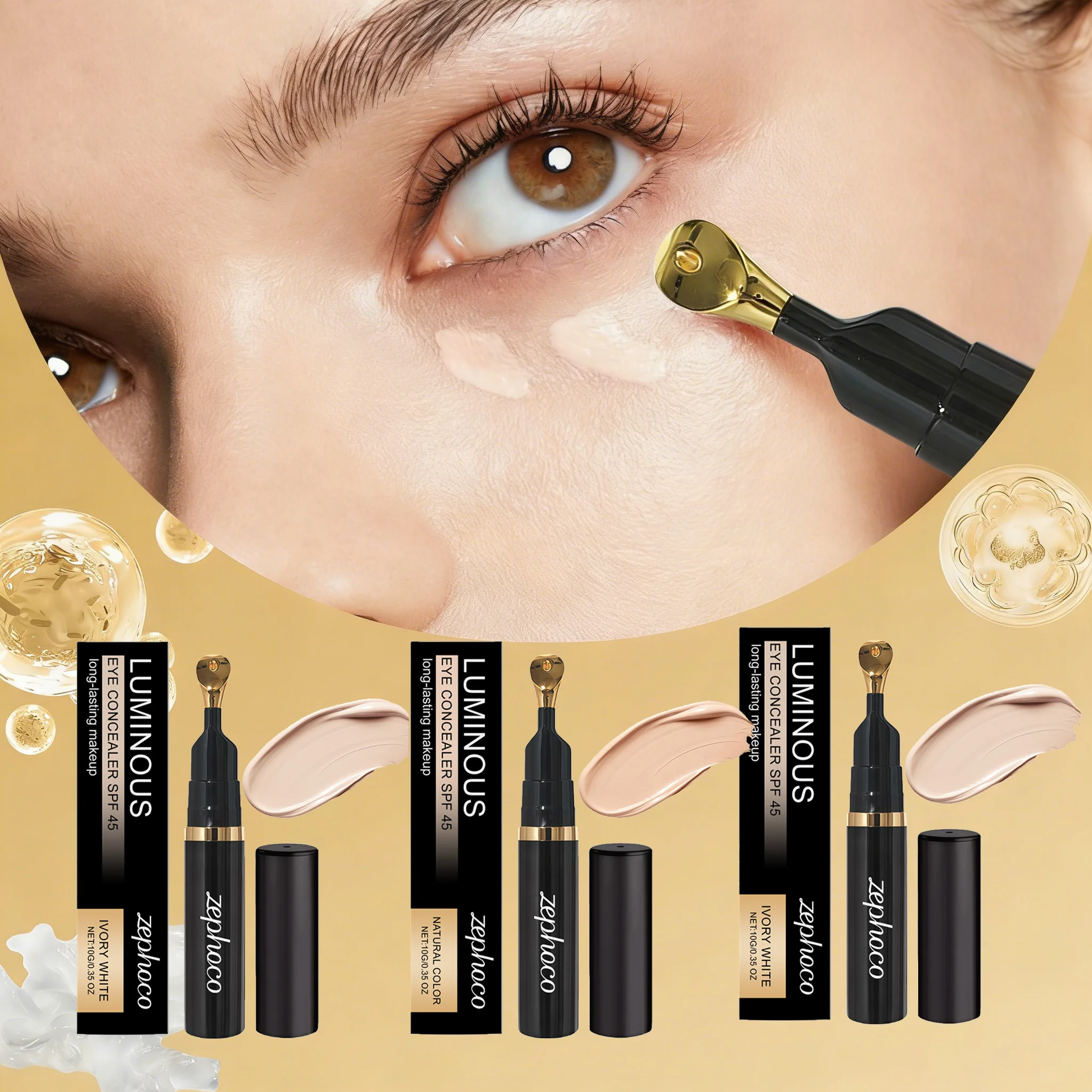 Correcteur éclaircissant pour les yeux, couverture correctrice des cernes, taches foncées, régule le teint de la peau, imperméable, Anti-transpiration, maquillage de beauté