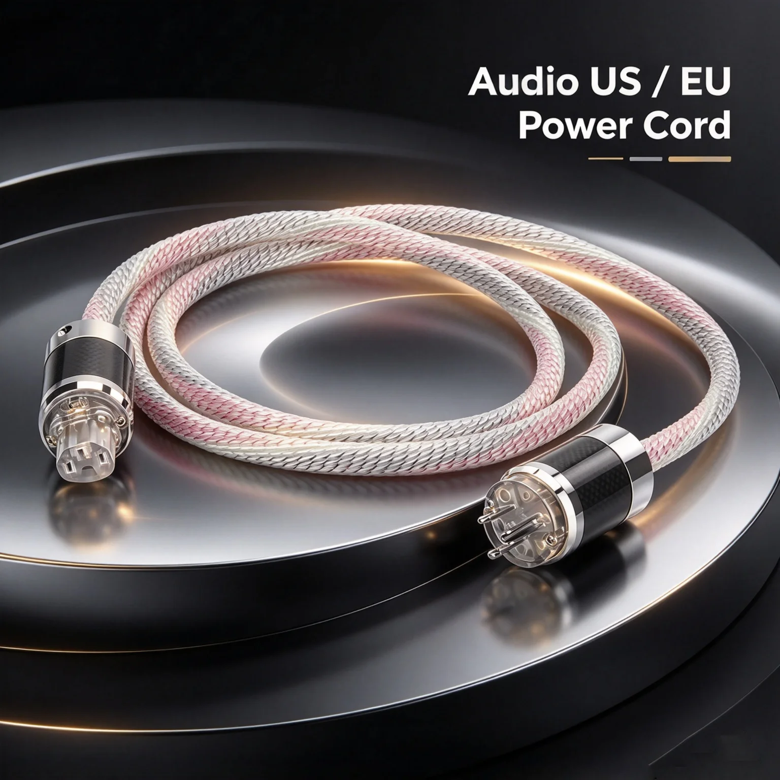 Hochwertiges Audio US / EU Stromkabel Verstärker CD-Player Stromkabel Hifi Audio-Stromkabel