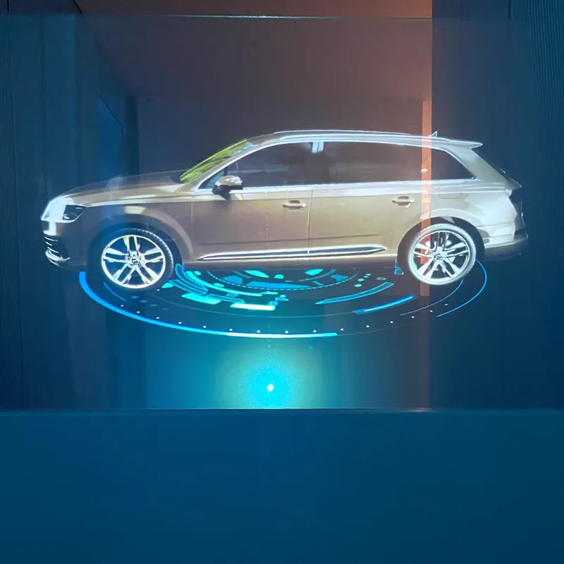 A4 Holographic Film Sample Transparent Adhesive After Projection Screen Sticker Window Glass Advertisement